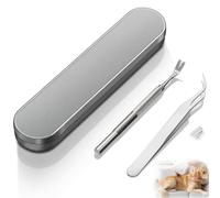 dravix Tick Remover Tools for Dogs -Professional Stainless Steel Tick Remover for Humans, Cats & Dogs, Safe and Effective Parasite Extractor with Metal Storage Case