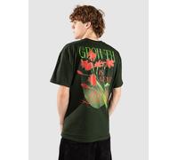 Dravus Linear Flora Boxy T-Shirt forest green S