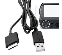Compatible for PSP Go Charger Cable, Data and Charging Cable Fit for Sony PSP Go 2 in 1 USB 2.0 Data Sync Transfer and Power Charger Cable Cord & Ultra Clear Guard Film 1 Pack WPAICHENG