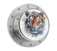 Draw A Tiger Face Kitchen Timers for Cooking Visual Timer Stainless Steel Magnetic Timer with Alarm Cooking Timers for Baking, Exercise, Sports, Study & Outdoor Use