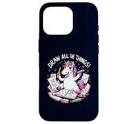 Draw All The Things Funny Unicorn Sketching Art Humor Case for iPhone 16 Pro