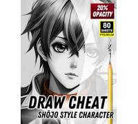 Draw Cheat: Shōjo Style Character: A Tracing Sketchbook with 80 Premium Sheets of 20% Opacity Anime Girls - Perfect for Stylized Drawing Practice