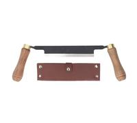 Draw Cutter Debarking Woodworking Tool 6 Inch Thickened Carbon Steel Blade with Leather Sheath for Woodworking Planing and Scraping