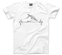 Draw Heartbeat Drawing Enthusiast - Mens and Youth Unisex T-Shirt - Hobby Fan Activity Pastime 9-11 Years White
