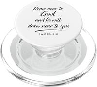 Draw Near To God James 4:8 Faith Relationship Scripture Pray PopSockets PopGrip for MagSafe
