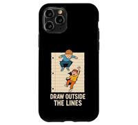 Draw Outside The Lines Retro Kids Creative Notebook Art Case for iPhone 11 Pro