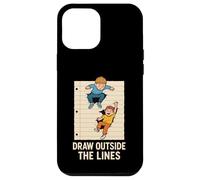 Draw Outside The Lines Retro Kids Creative Notebook Art Case for iPhone 12 Pro Max