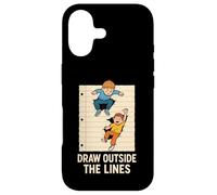 Draw Outside The Lines Retro Kids Creative Notebook Art Case for iPhone 17