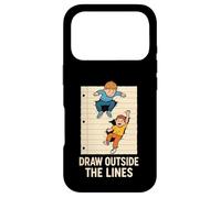 Draw Outside The Lines Retro Kids Creative Notebook Art Case for iPhone 17 Pro