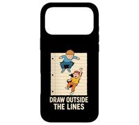 Draw Outside The Lines Retro Kids Creative Notebook Art Case for iPhone 17 Pro Max
