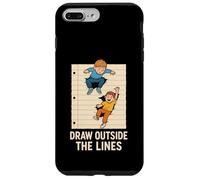 Draw Outside The Lines Retro Kids Creative Notebook Art Case for iPhone 7 Plus/8 Plus