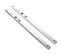 Draw Runners 1 Pair 17mm Micro Ball Guide Two Sections Wide Steel Fold Slide Drawer Rail Furniture 8/10/11/14/16 inches for Kitchen(11inches (278mm))