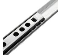 Draw Runners 1Pair Drawer Slide Ball Guide Two Sections 17mm Wide Steel Fold Rail Furniture Hardware Fittings for Kitchen(342mm)