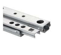Draw Runners 1Pair Micro Drawer Slide Ball Guide Two Sections 17mm Wide Steel Fold Rail Furniture Hardware Fittings for Kitchen(374MM)