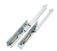 Draw Runners The Three Section Support Hidden Guide Track Damping Two Bottom Drawer Slide Rail for Kitchen(Two-Section Slide,14inches 35cm)