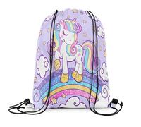 Draw String Back Horse Sea Lightweight Drawstring Backpack Stylish Gym Sackpack For Shopping Yoga Beach