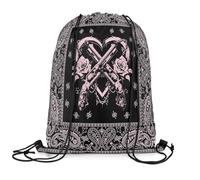 Draw String Back Pai-Sley Resistant String Sackpack Lightweight Drawstring Bag For Yoga Swim School