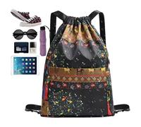 Draw String Gym Bags, Waterproof Drawstring Bags Foldable Cinch Bag, Large Capacity Gym Bag and Travel Bag for Women Men for Sports Travel Gym Beach, C, Refer to , Unisex