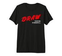 Draw to Keep Kids Off AI Funny Artist Creative Premium T-Shirt