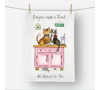 Draw UK Tea Towels Everyone needs a friend ... Special As You Design