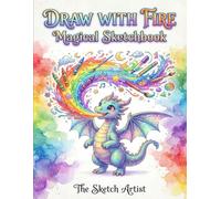 Draw with Fire Magical Sketchbook: Fantasy Drawing - Large 8.5 x 11 Blank Sketchbook for Creative Kids