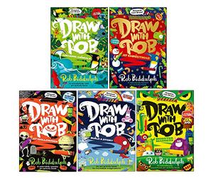 Draw with Rob Collection 5 Books Set by Rob Biddulph
