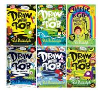 Draw With Rob Series 6 Books Collection Set (Draw With Rob, Build a Story, Monster Madness, Amazing Animals, In Space & Charlie McGrew and The Horse That He Drew: WBD 2024!)