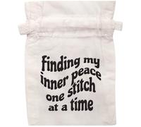 Drawcord bag Finding My Inner Peace One Stitch at a Time, Large | 25 x 32cm