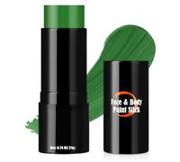 Drawdart Witch Green Body & Face Paint Stick St. Patrick's Day Makeup Accessories Hypoallergenic Camouflage Hulk Full Coverage Face Paint