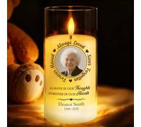 Drawelry Custom 3D LED Memorial Candles, Custom Flameless LED Candles Gift for Christmas, Personalized Photo Sympathy Gifts for Family Members (Sympathy Gift for Family Members)