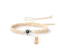 Drawelry Custom Photo Bracelet for Women Men Personalised Projection Bracelet with Picture Inside, Memorial Photo Gifts for Christmas Anniversary Valentine's Day (Style F)