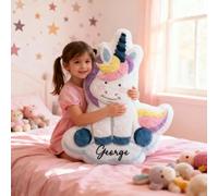 Drawelry Custom Pillow Personalized Unicorn Pillow Customised Throw Pillows with Name/Letters Personalized 3D Pillows for Women Men (Custom Name(Cloud Unicorn))