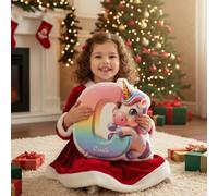 Drawelry Custom Pillow Personalized Unicorn Pillow Customised Throw Pillows with Name/Letters Personalized 3D Pillows for Women Men (Custom Letter(Letter-Shaped Unicorn) 3)