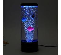 Drawelry Jellyfish Lamp Aquarium Night Light, LED Jellyfish Lamps with 16 Colours & 4 Modes Mood Realistic Dancing Sensory Lights, Cylinder Table Lamp for Bedroom Office Home Decor (Fish-Black)