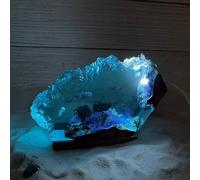 Drawelry Ocean Epoxy Resin Wood Lamp, Handmade Wave Shape LED Night Light, Deep Sea Diver Cave Diving Decor Multicolor Aquatic Lamp, Birthday Gift forMen Dad Family Friends (Whaleshark)