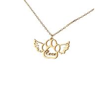 Drawelry Personalised Name Necklace for Women Custom Claw Necklace with Wings and Name, Elegant Jewellery Ideal for Birthday, Christmas Gifts for Women, Girls & Teen (Claw)