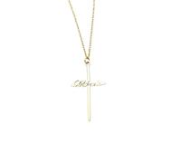 Drawelry Personalised Name Necklace for Women Custom Name Necklaces Customised Dainty Cross Pendant, Elegant Jewellery Ideal for Birthday, Christmas Gifts for Women, Girls & Teen (Cross)