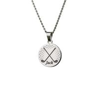 Drawelry Personalised Name Necklace for Women Custom Name Necklaces Customised Dainty Golf Medal Pendant, Elegant Jewellery Ideal for Birthday, Christmas Gifts for Women, Girls & Teen (Golf Medal)