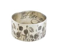 Drawelry Personalized Birth Flower Ring Sterling Silver Engraved Month Floral 15 Wildflowers Finger Forever Love Wedding Promise Couple Rings Jewelry For Her Pack of Rings (Silver, One Size)