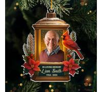 Drawelry Personalized Christmas Ornament with Photo, Custom Photo Memorial Hanging Ornaments, Christmas Tree Decorations, for Family, Friends, Lovers (Loved Ones-2)