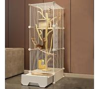 Drawer Bottom Basin Squirrel Cage,Chinchilla Villa,Prevent Jailbreak,Thickened Frame,Strong and Stable(37x37x123cm)