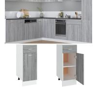Drawer Bottom Cabinet Grey Sonoma 30x46x81.5 cm Engineered Wood Berkfield Home Grey One Size