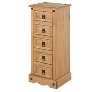 Drawer Cabinet, 5 Drawers, Bedside Table, Narrow Cabinet, Table, Furniture