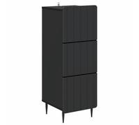 Drawer Cabinet Ample Storage 33 x 34.5 x 92 cm Black Engineered Wood
