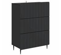 Drawer Cabinet Ample Storage 66 x 34.5 x 92 cm Black Engineered Wood