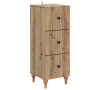 Drawer Cabinet Artisan Oak 33 x 34.5 x 90 cm Brown Engineered Wood