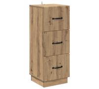 vidaXL Drawer Cabinet Artisan Oak 33 x 34.5 x 87 cm Engineered Wood