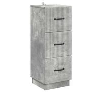 vidaXL Drawer Cabinet Concrete Grey 33 x 34.5 x 87 cm Engineered Wood