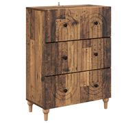 Drawer Cabinet Engineered Wood Modern Storage Solution Furniture Living vidaXL