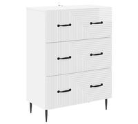 Drawer Cabinet Engineered Wood Storage Furniture Home Living Room vidaXL